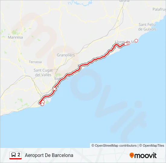 2 Bus Line Map