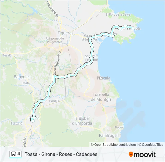 4 Bus Line Map