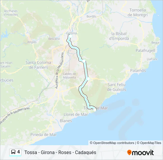 4 Bus Line Map