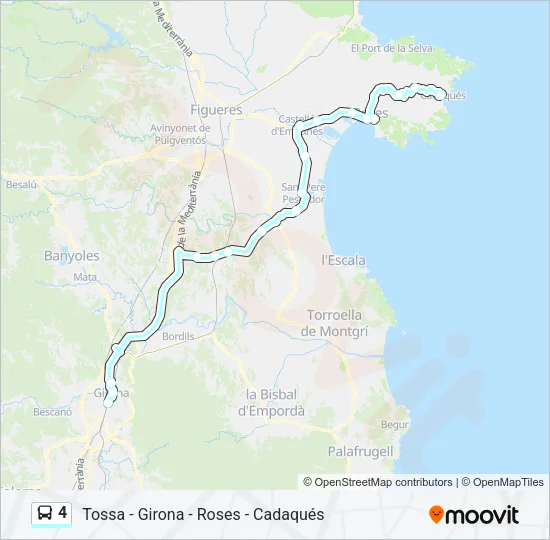 4 Bus Line Map