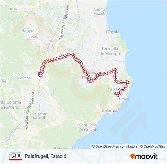 8 Bus Line Map