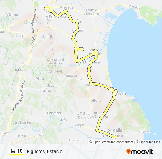 10 Bus Line Map