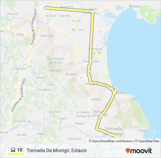10 Bus Line Map