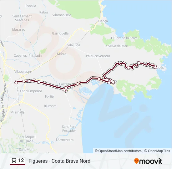 12 Bus Line Map