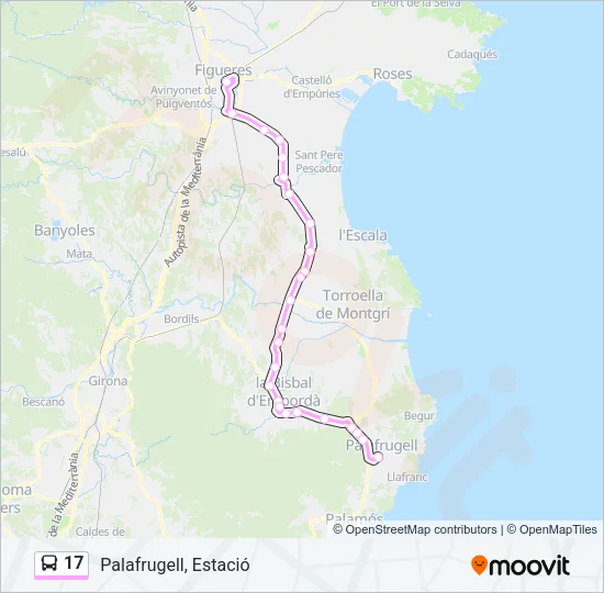 17 Bus Line Map