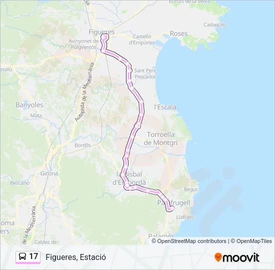 17 Bus Line Map