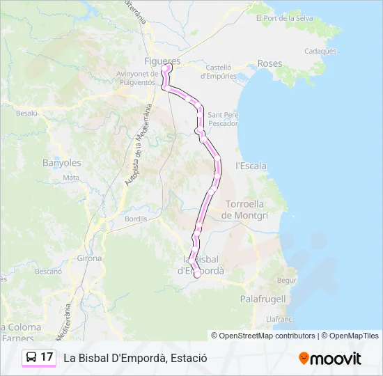 17 Bus Line Map