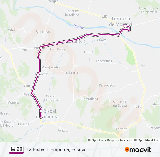 20 Bus Line Map