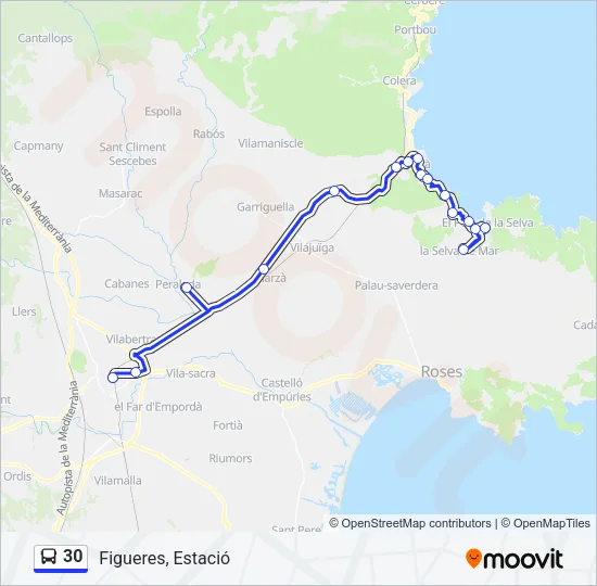 30 Bus Line Map