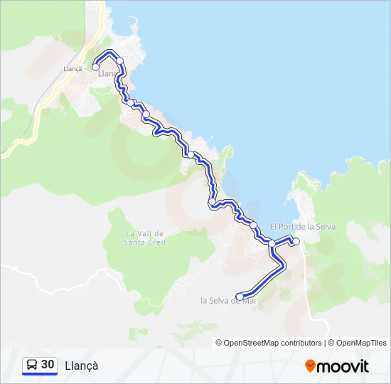 30 Bus Line Map