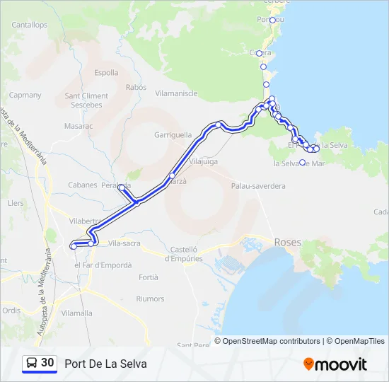 30 Bus Line Map