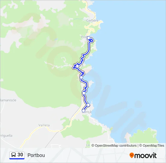 30 Bus Line Map