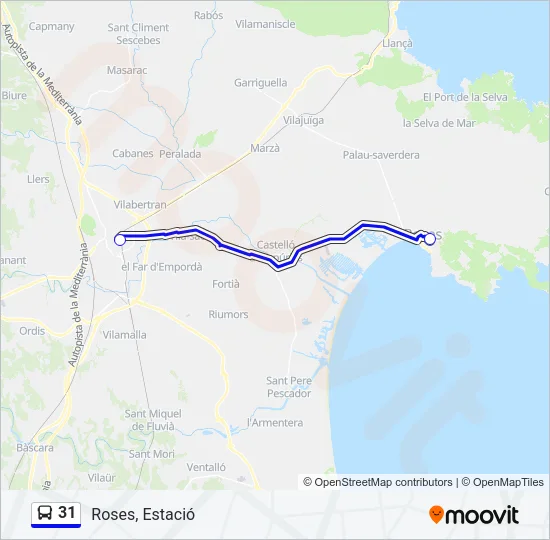 31 Bus Line Map