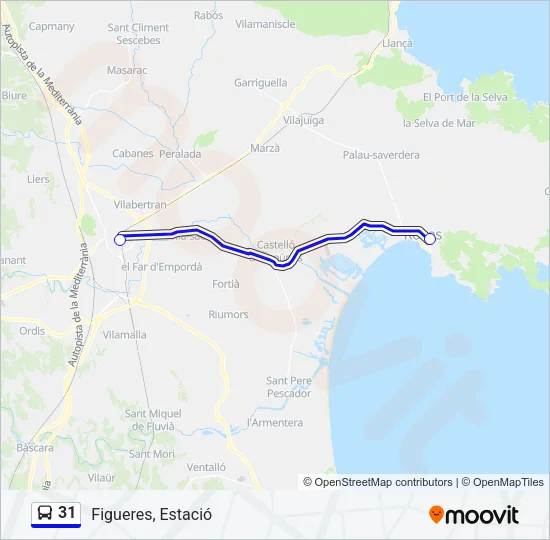 31 Bus Line Map