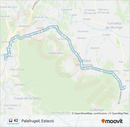 42 Bus Line Map