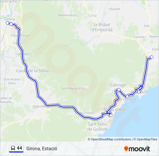 44 Bus Line Map