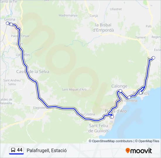 44 Bus Line Map