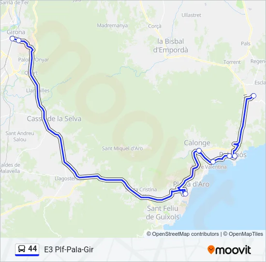 44 Bus Line Map