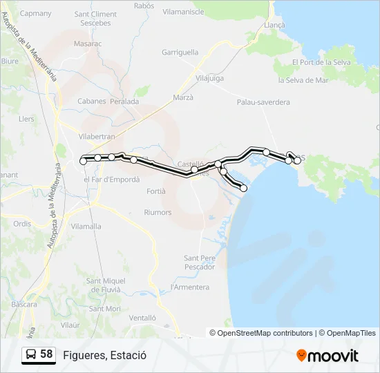 58 Bus Line Map