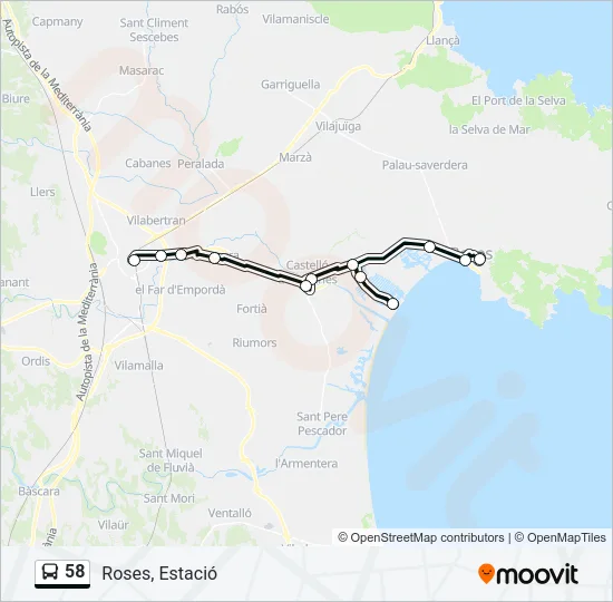 58 Bus Line Map