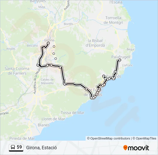 59 Bus Line Map