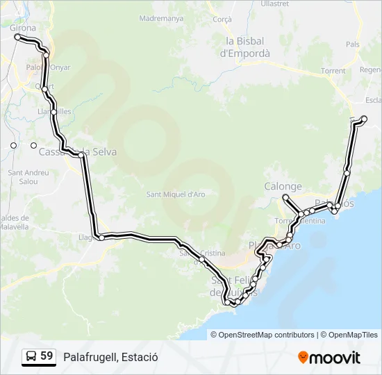 59 Bus Line Map