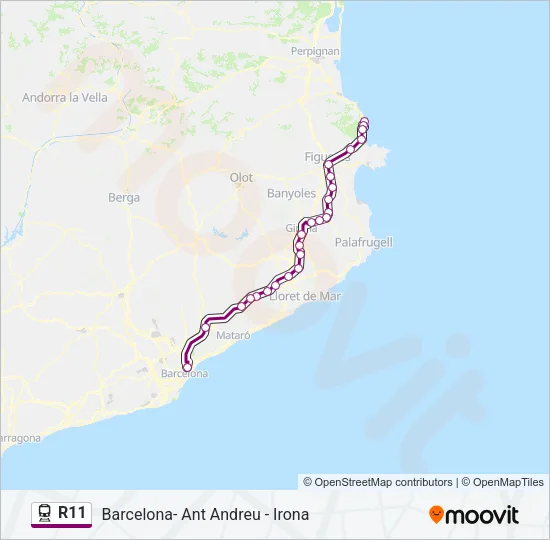 R11 Train Line Map