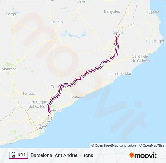 R11 Train Line Map