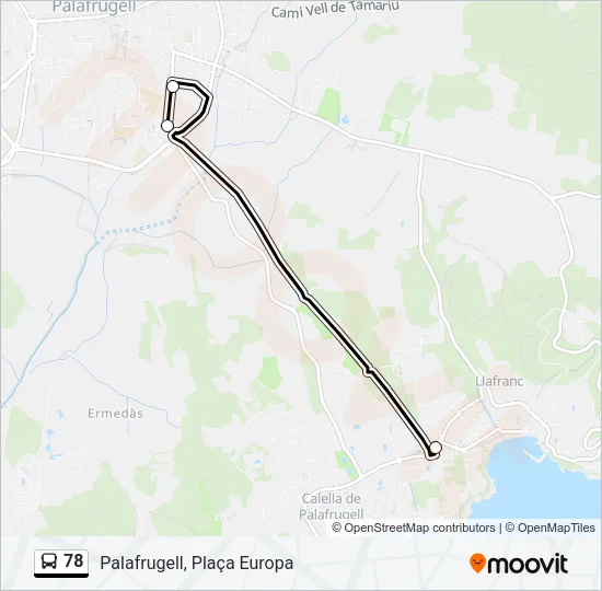 78 Bus Line Map