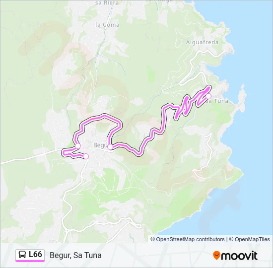 L66 Bus Line Map