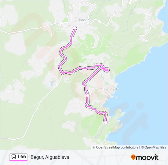 L66 Bus Line Map