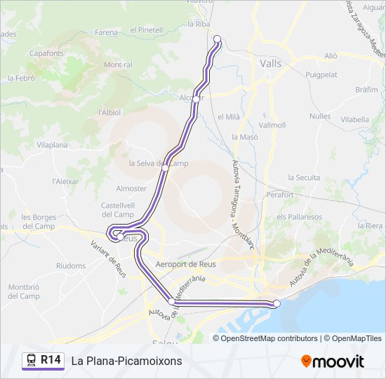 R14 Train Line Map