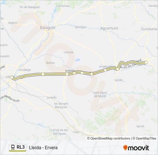 RL3 Train Line Map