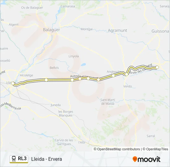 RL3 Train Line Map