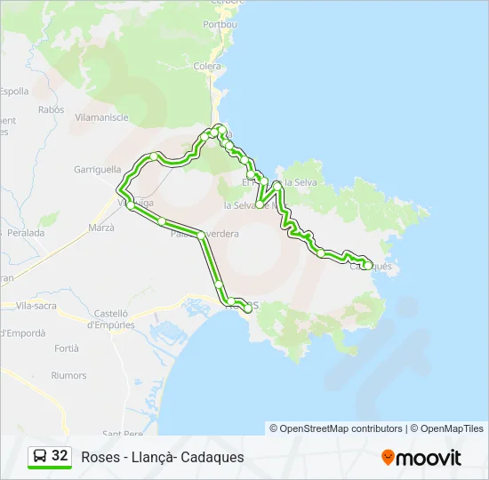 32 Bus Line Map