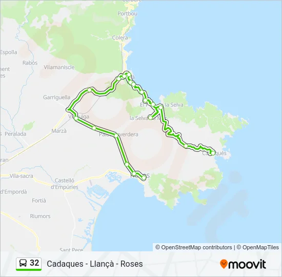 32 Bus Line Map