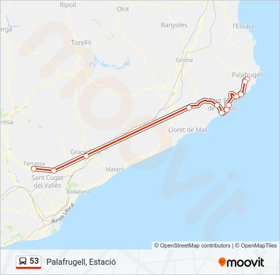 53 Bus Line Map
