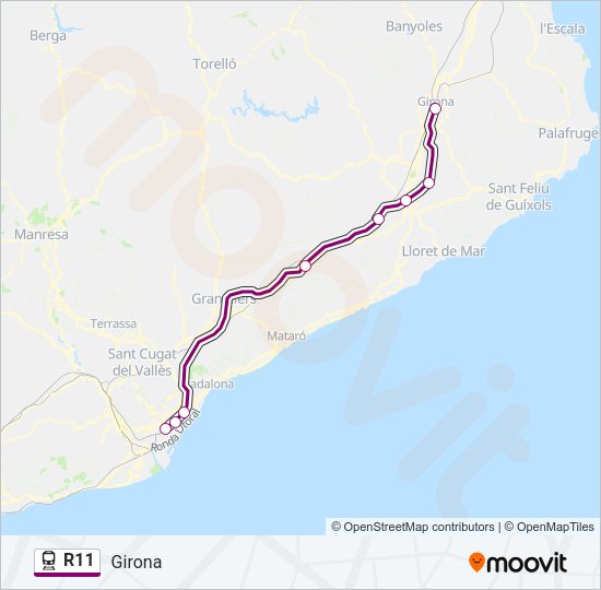 R11 Train Line Map