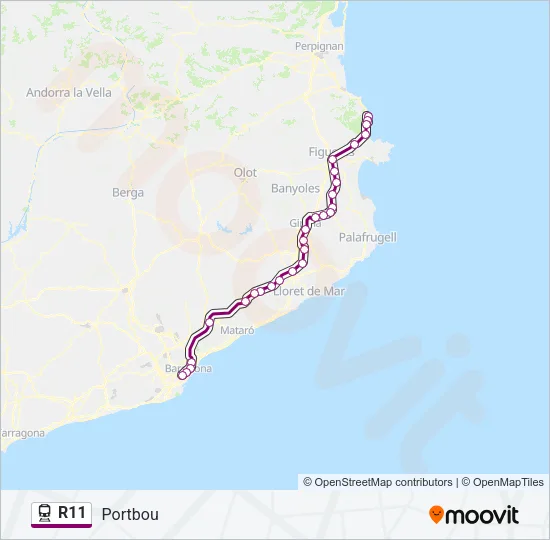 R11 Train Line Map