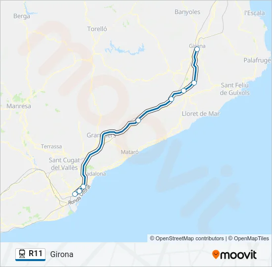 R11 Train Line Map