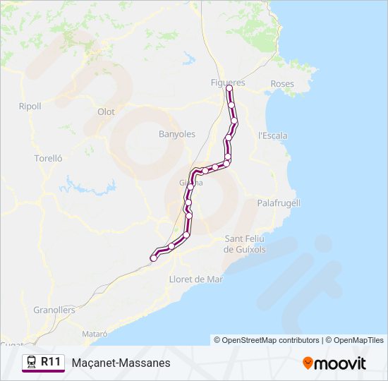 R11 Train Line Map