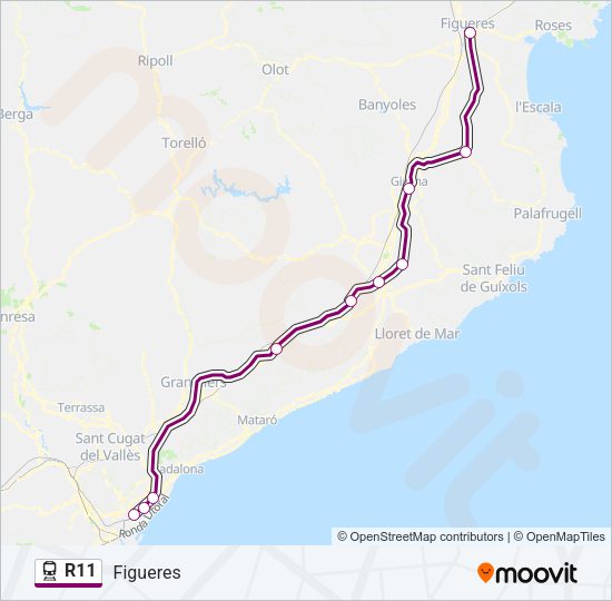 R11 Train Line Map