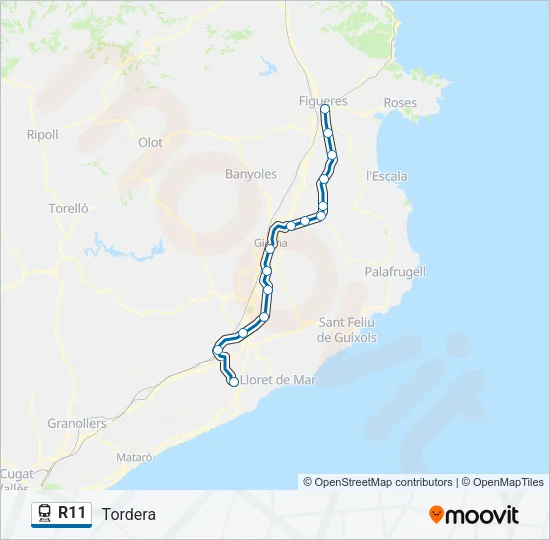 R11 Train Line Map