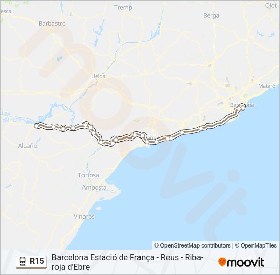 R15 Train Line Map