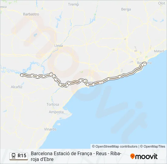 R15 Train Line Map
