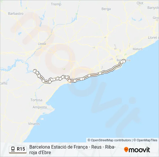 R15 Train Line Map