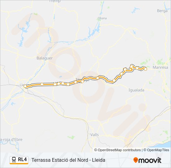 RL4 Train Line Map