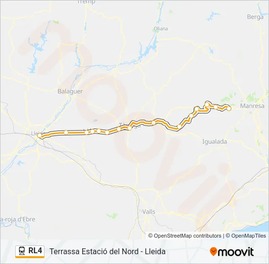 RL4 Train Line Map