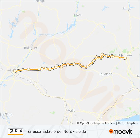 RL4 Train Line Map