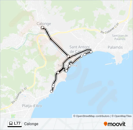 L77 Bus Line Map